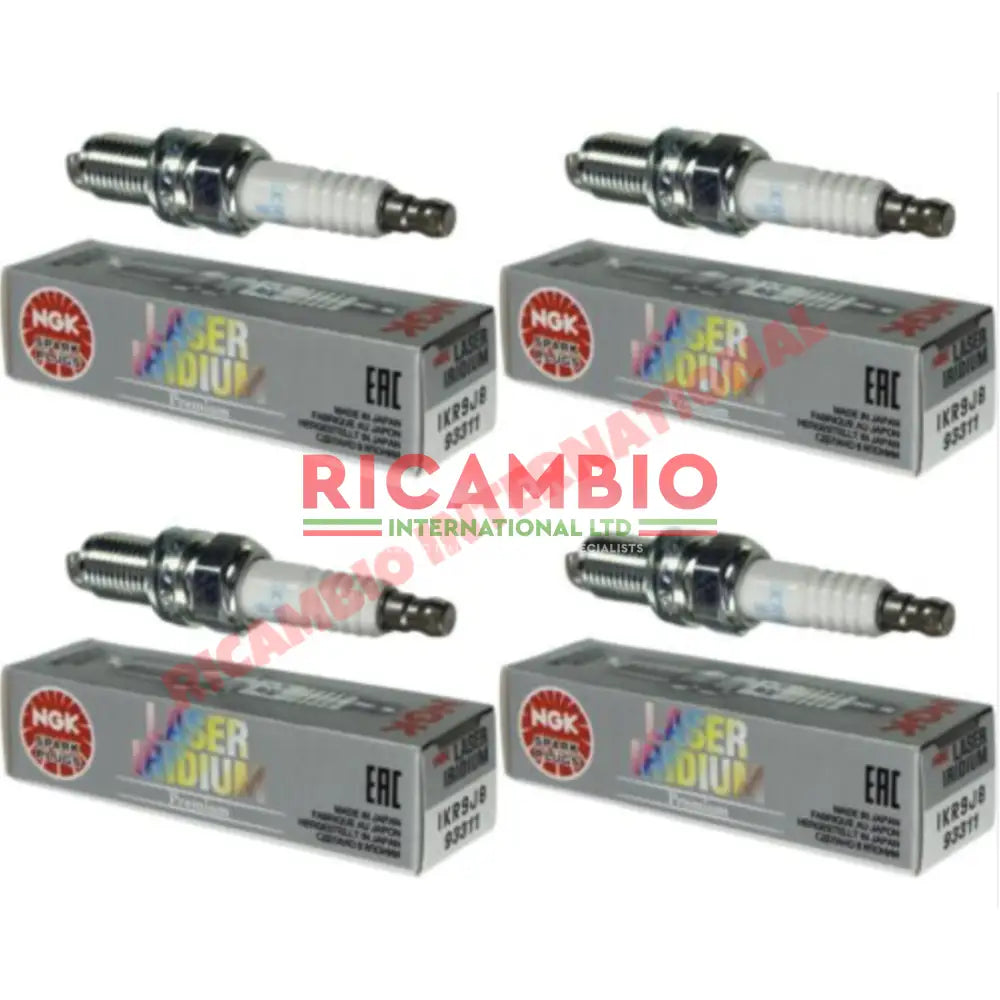 Set of Spark Plugs (4) - New Fiat 500,Abarth 500,124 Abarth,Grande Punto,New Bravo,Doblo Alfa Romeo Giulietta,Mito