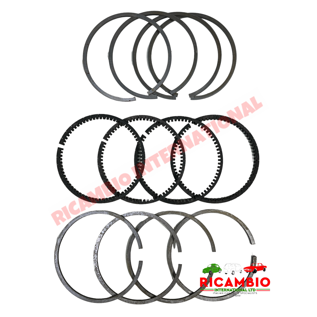Set Piston Rings STD SIZE - Fiat 1100R - Fiat 1100/1300/1500