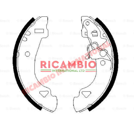 Set Rear Brake Shoes - Classic Fiat Panda Uno Lancia Y10 - Rear Brakes and Related Parts