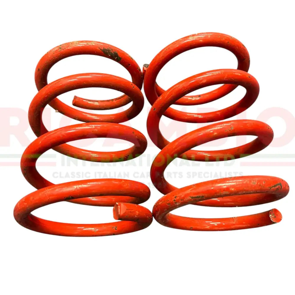 SHOP SOILED Ferrari Red Rear Lowered Coil Spring Kit (185mm) - Classic Fiat 500 - Suspension Parts