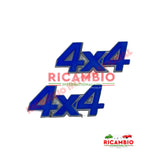 Side Badge ’4x4’ Kit (BLUE) - Classic Fiat Panda - Badges & Emblems