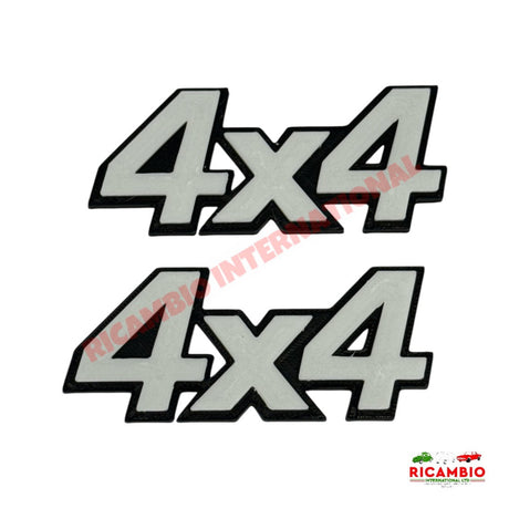 Side Badge ’4x4’ Kit (WHITE) - Classic Fiat Panda
