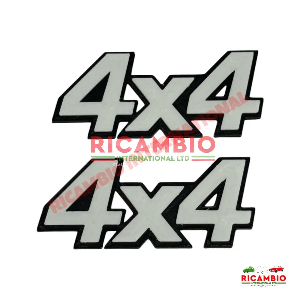 Side Badge ’4x4’ Kit (WHITE) - Classic Fiat Panda