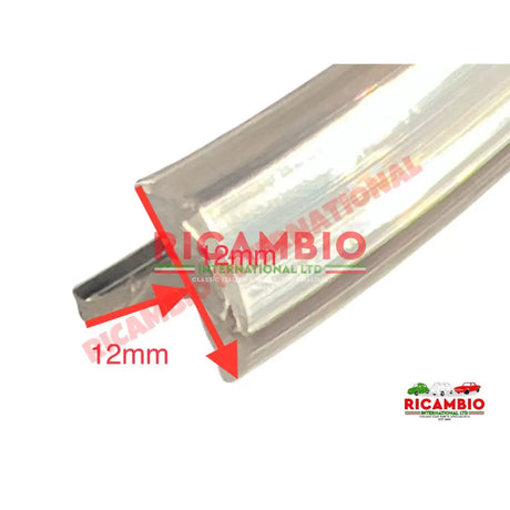 Side Seal T-Shaped Chrome Insert (per metre) - Fiat 850 Special - Fiat 850 Window - Seals & Trim