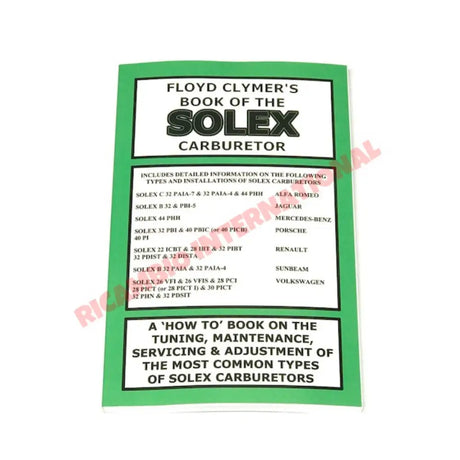 SOLEX Carburettor Installation Maintenance & Setup Manual - Books & Manuals
