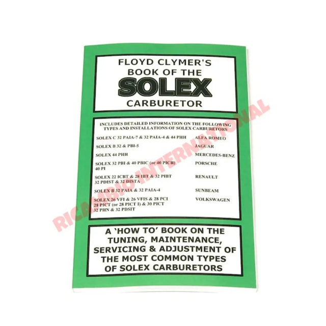 SOLEX Carburettor Installation Maintenance & Setup Manual - Books & Manuals