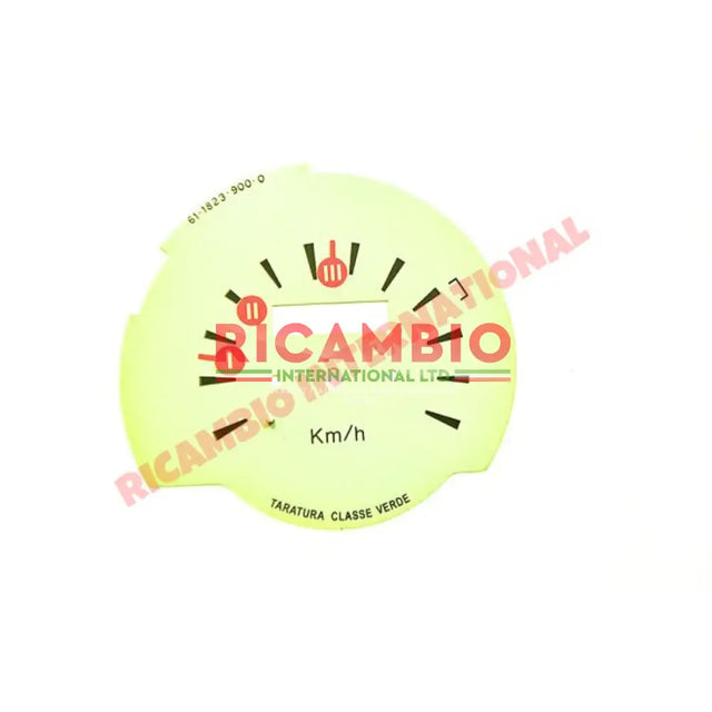 Speedo Back Plate (Km/h) - Classic Fiat 500 - Classic Fiat 500 Parts & Spares