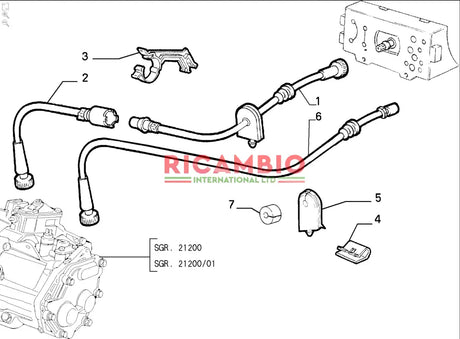 Speedo Cable (TO GEARBOX) - Fiat Cinquecento - Cables and Clips