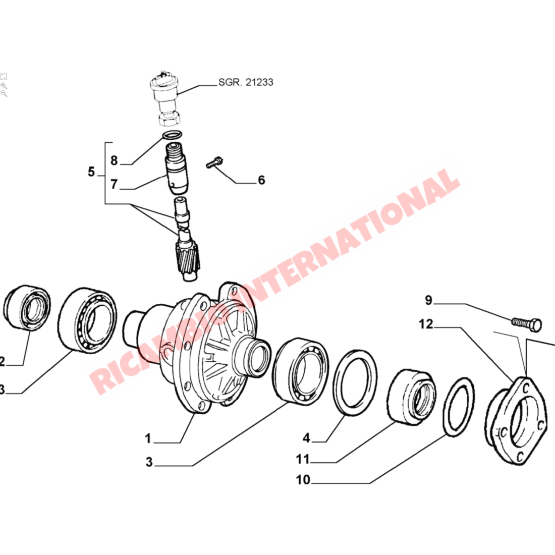 Speedo Drive Gear and Support - Fiat Barchetta Punto Doblo Bravo/a - Cables and Clips