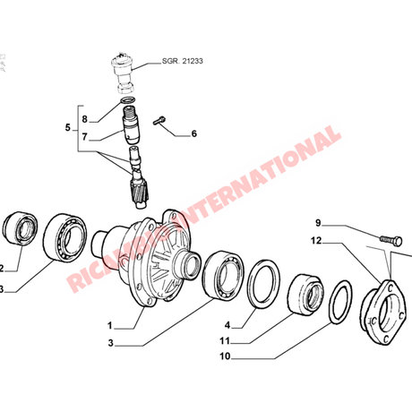 Speedo Drive Gear and Support - Fiat Barchetta Punto Doblo Bravo/a - Cables and Clips