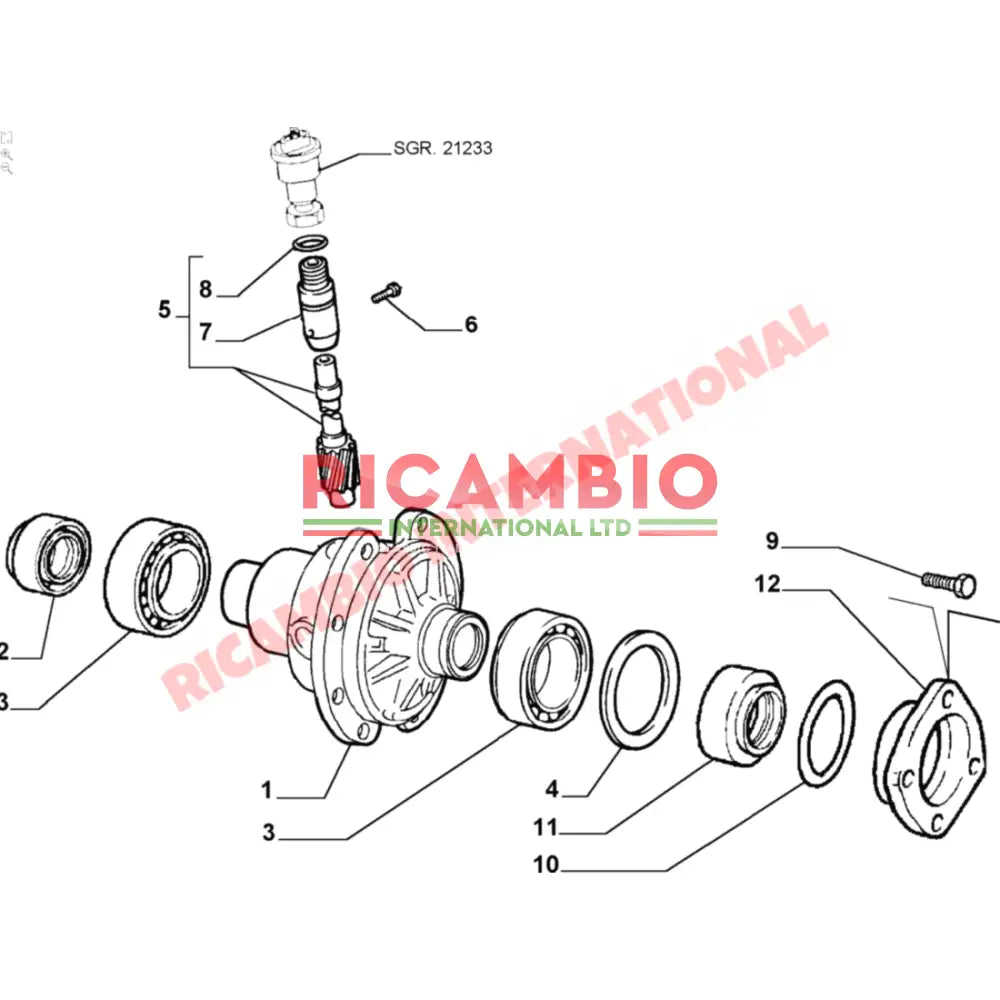 Speedo Drive Gear and Support - Fiat Barchetta Punto Doblo Bravo/a - Cables and Clips