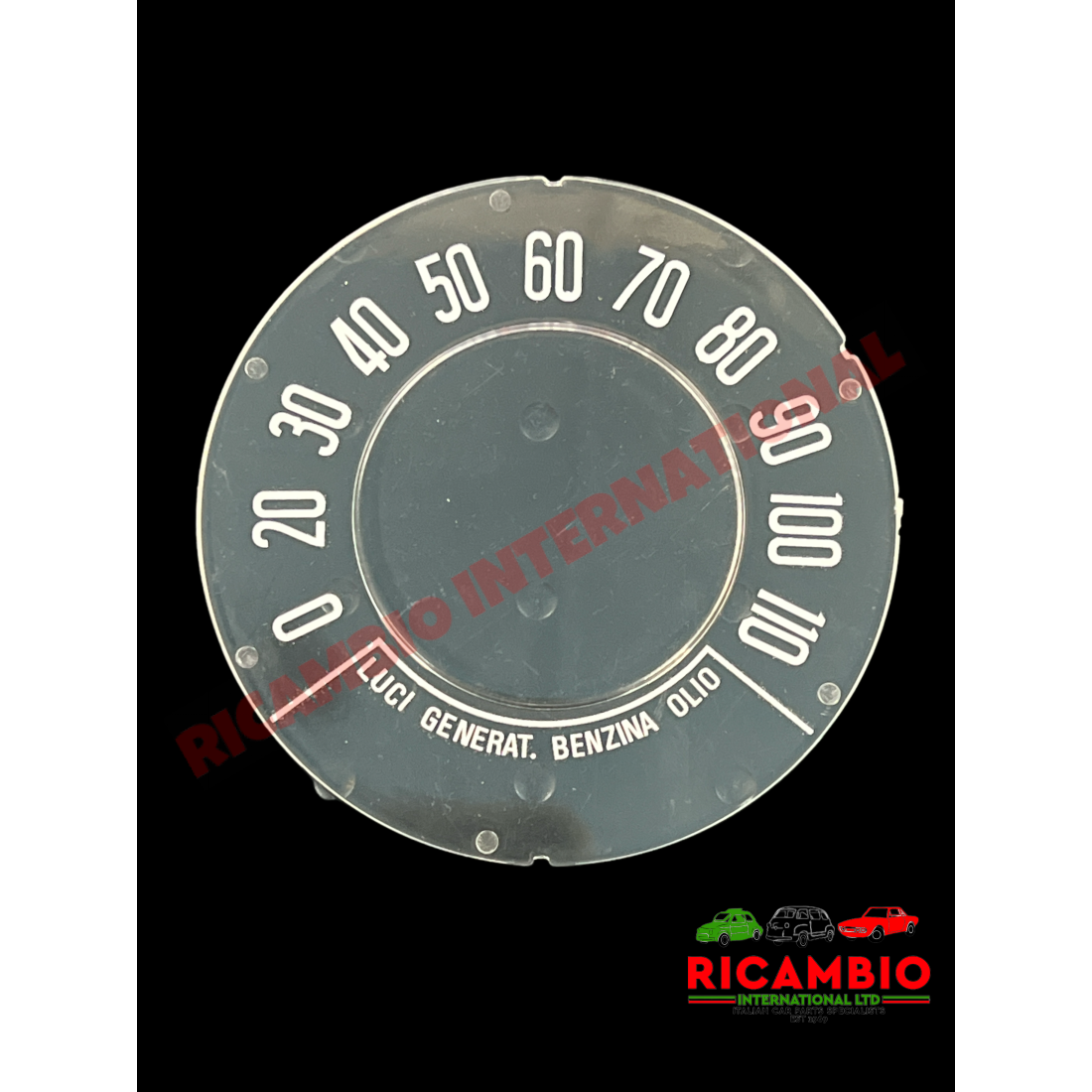 Speedo Front Speedometer Glass (110 KM/H) - Classic Fiat 500 - Interior Parts and Trim