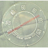 FLAT Speedo Front Speedometer Glass (KM/H) - Classic Fiat 500 - Classic Fiat 500 Parts & Spares