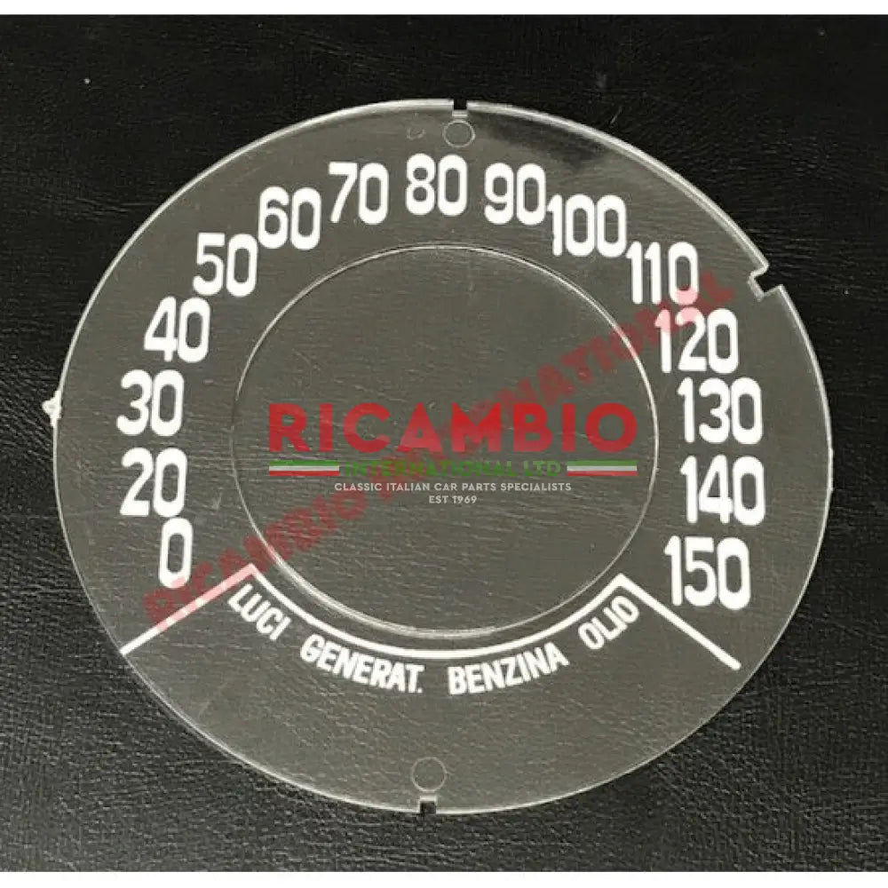 FLAT Speedo Front Speedometer Glass (KM/H) - Classic Fiat 500 - Classic Fiat 500 Parts & Spares