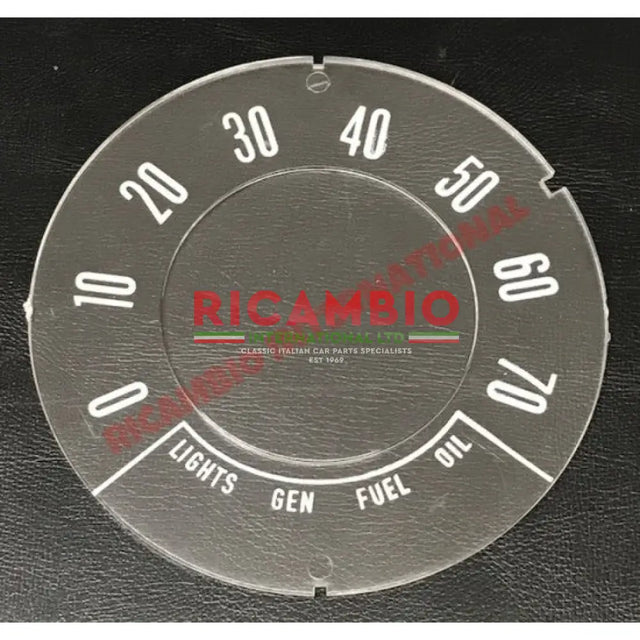 FLAT Speedo Front Speedometer Glass (MPH) - Classic Fiat 500 - Classic Fiat 500 Parts & Spares