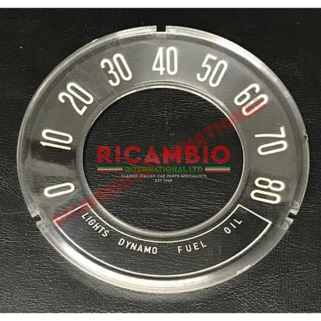 CONVEX Speedo Front Speedometer Glass (MPH) - Classic Fiat 500 - Classic Fiat 500 Parts & Spares