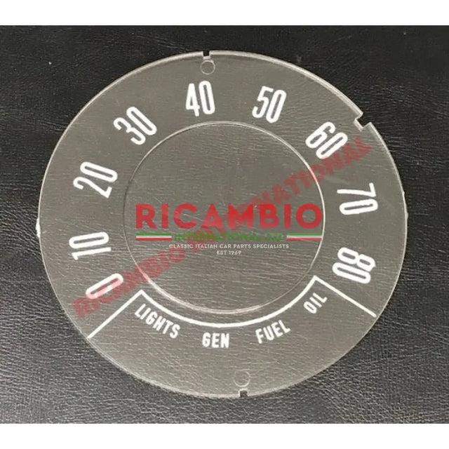 FLAT Speedo Front Speedometer Glass (MPH) - Classic Fiat 500 - Classic Fiat 500 Parts & Spares