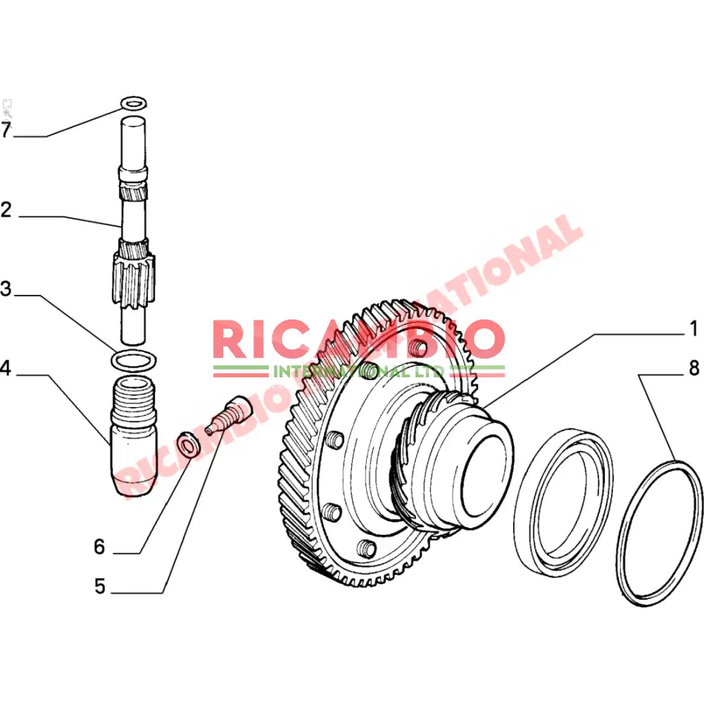 Speedo Gear Drive - Classic Fiat Panda,Cinquecento,Seicento,Uno,Y10 - Clutch & Transmission Parts