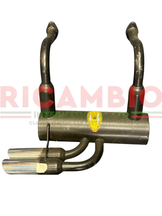 Sports Exhaust Chrome Twin Pipe - Classic Fiat 500 126