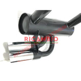 Sports Exhaust Chrome Twin Pipe - Classic Fiat 500 126 - Exhaust and Associated Parts