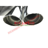 Sports Exhaust Chrome Twin Pipe - Classic Fiat 500 126 - Exhaust and Associated Parts