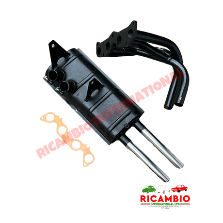 Sports Exhaust Kit (Small Chrome Pipes) - Fiat 850 - Exhaust