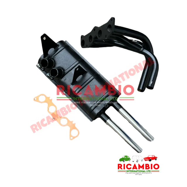 Sports Exhaust Kit (Small Chrome Pipes) - Fiat 850 - Exhaust