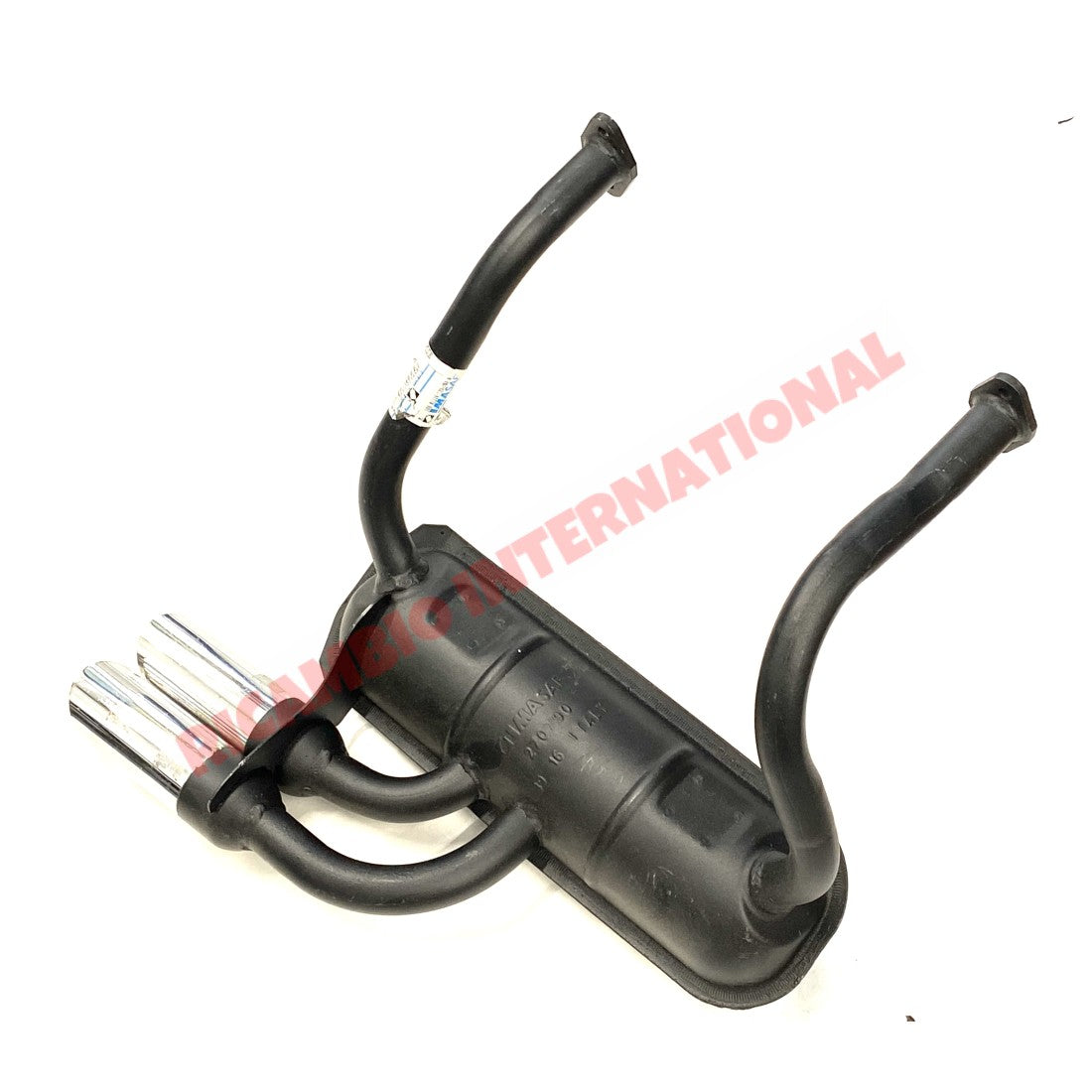 Sports Exhaust TWIN CHROME Pipes - Classic Fiat 500 126 - 594cc/650cc Exhaust