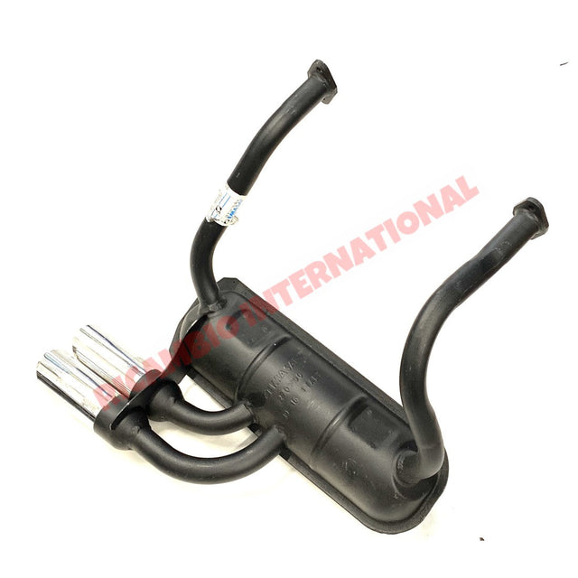 Sports Exhaust TWIN CHROME Pipes - Classic Fiat 500 126 - 594cc/650cc Exhaust