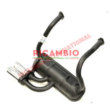 Sports Exhaust TWIN CHROME Pipes - Classic Fiat 500 126 - 594cc/650cc Exhaust