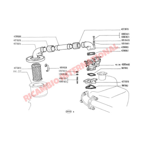 Stainless Steel Carburettor Stud - Classic Fiat 500 126 - Fuel System