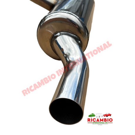 Stainless Steel Sports Exhaust (Large Single Pipe) & Gaskets - Classic Fiat 500,126 - Exhaust