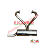 Stainless Steel Sports Exhaust (Large Single Pipe) & Gaskets - Classic Fiat 500 - 499cc Exhaust