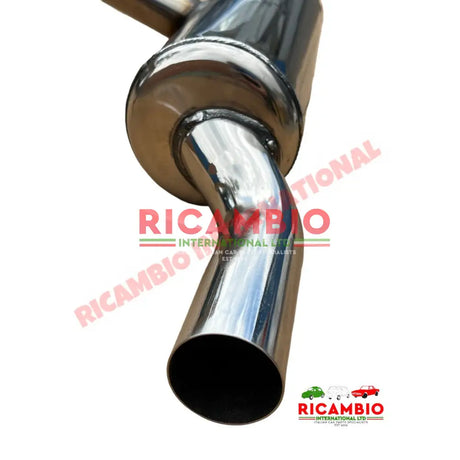 Stainless Steel Sports Exhaust (Large Single Pipe) & Gaskets - Classic Fiat 500,126 - Exhaust