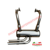 Stainless Steel Sports Exhaust (Record Monza) & Gaskets - Classic Fiat 500 - 499cc Exhaust