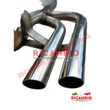 Stainless Steel Sports Exhaust (Record Monza) & Gaskets - Classic Fiat 500,126 - Exhaust