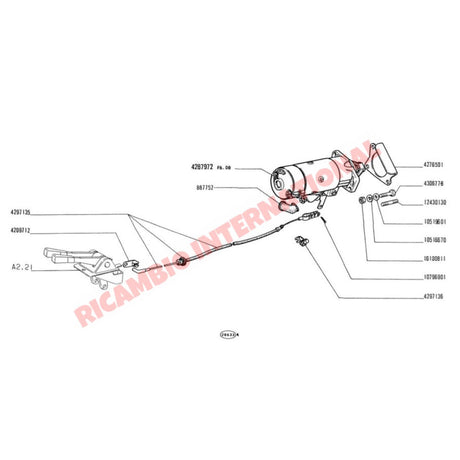Starter Motor Pull Lever - Classic Fiat 500,126 - Starter Motor - Dynamo and Related Parts