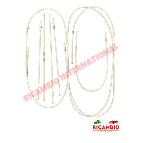 Steel Galvanised Brake Pipe Kit - Fiat 850 Coupe,Spider - Brake Parts and Components