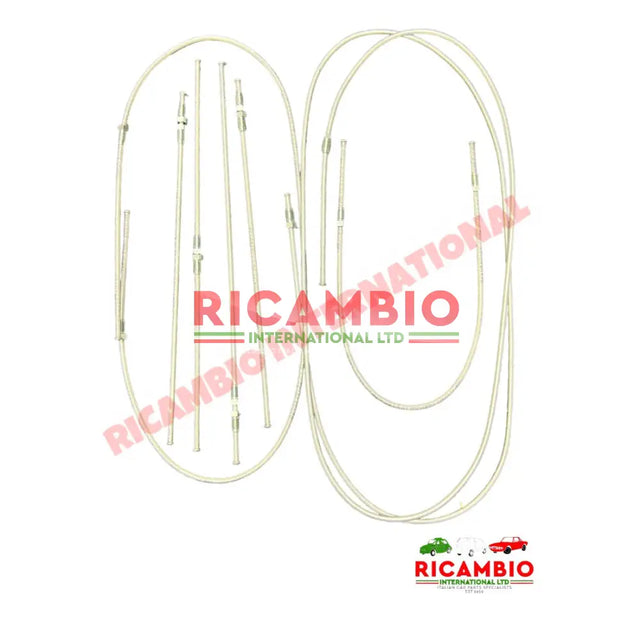 Steel Galvanised Brake Pipe Kit - Fiat 850 Coupe,Spider - Brake Parts and Components