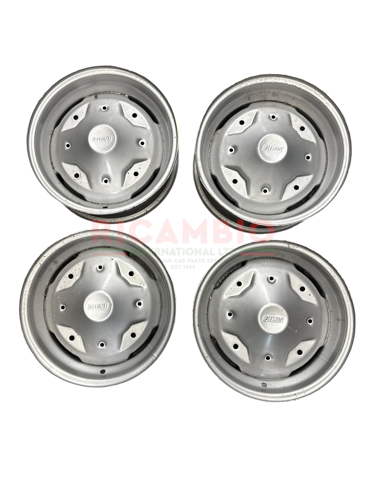 Steel Road Wheel Rim Kit - Classic Fiat 500R - Wheels - Tyres and Tubes