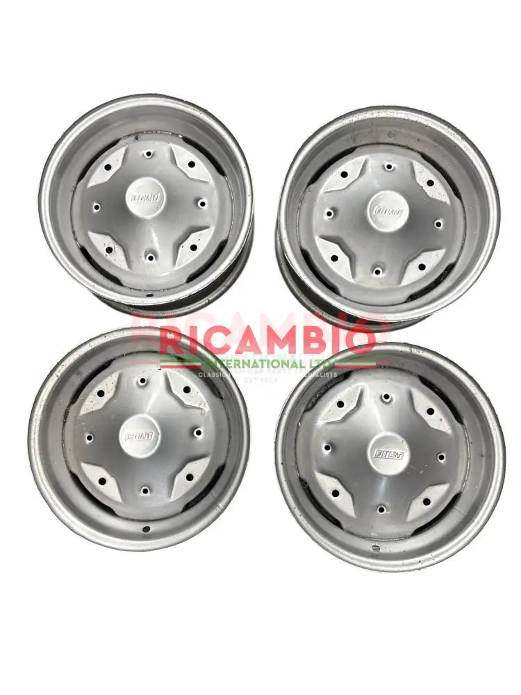 Steel Road Wheel Rim Kit - Classic Fiat 500R - Wheels - Tyres and Tubes