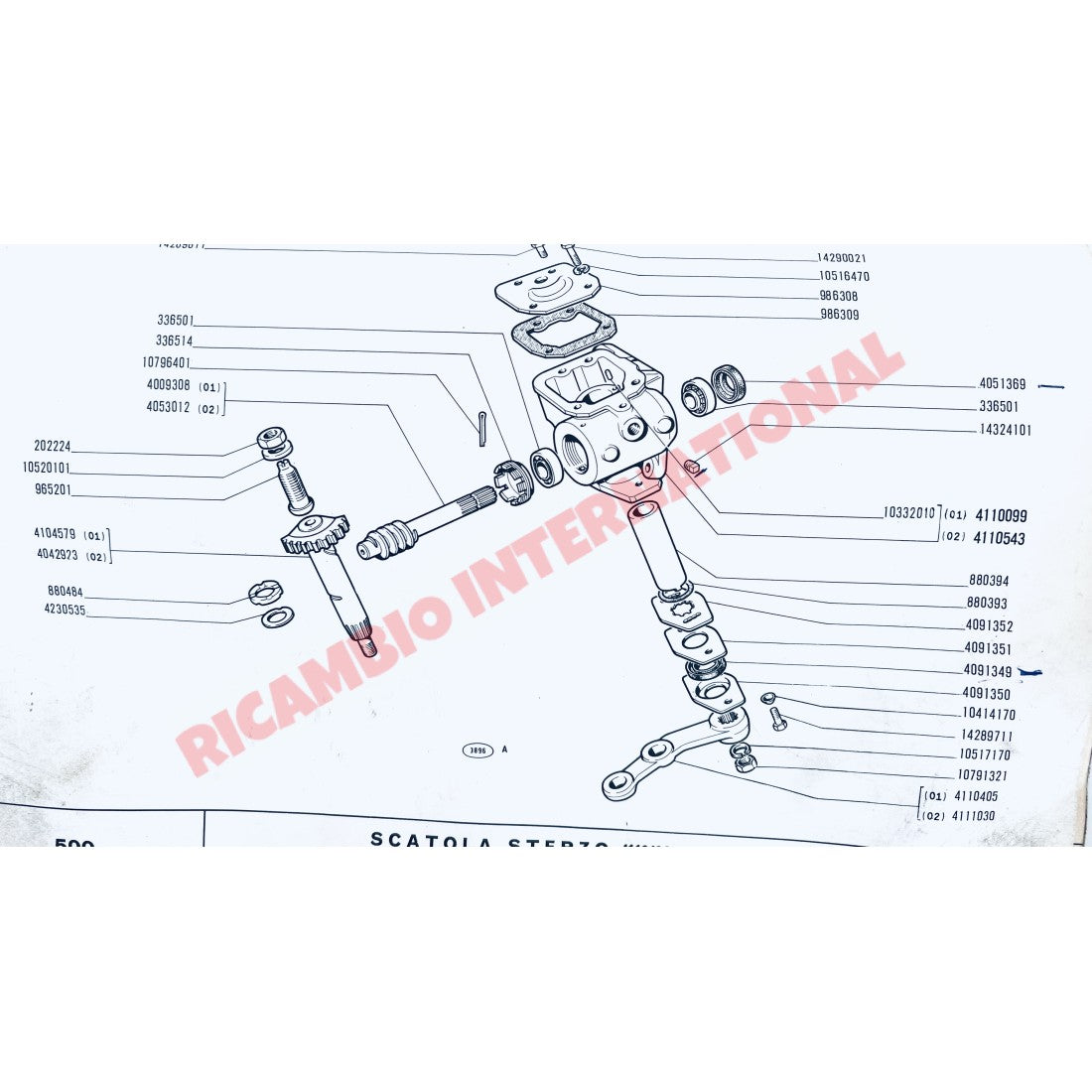 Steering Box Oil Seal - Classic Fiat 500 600 - Steering