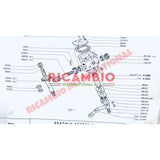 Steering Box Worm Spindle - Classic Fiat 500 126 - Steering