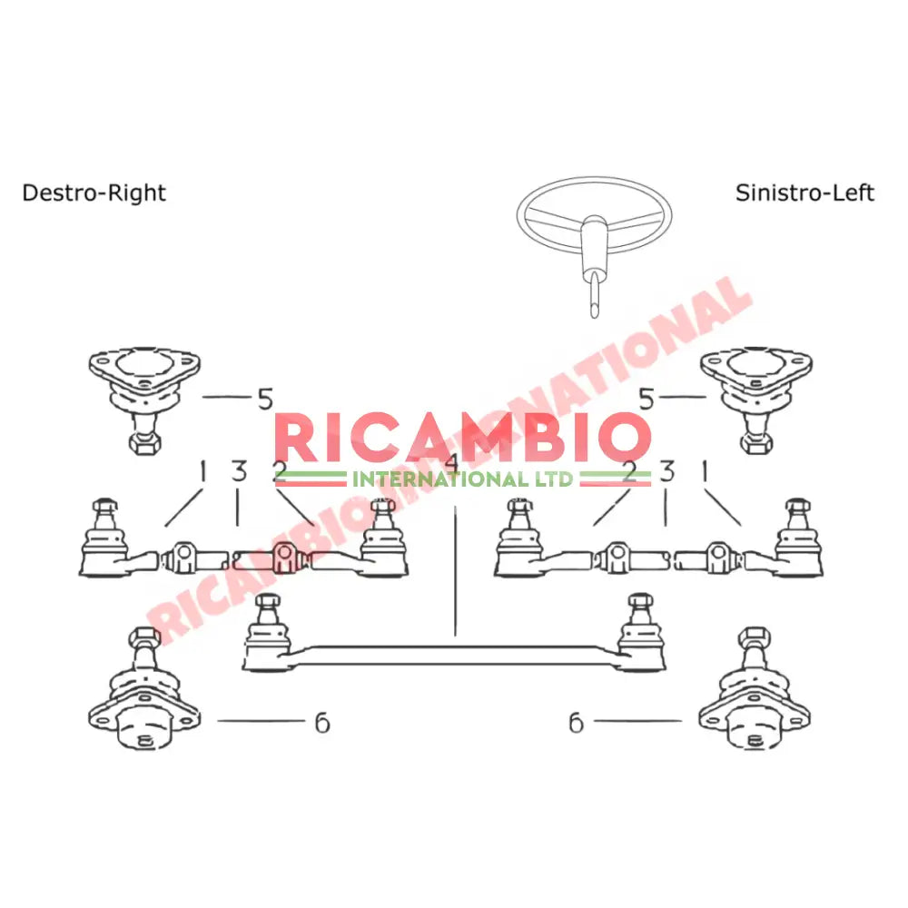 Steering Centre Drag Link - Fiat 124 - Steering