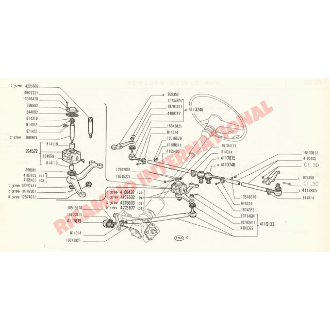 Steering Idler Repair Kit - Fiat 850T 900T/E - Steering