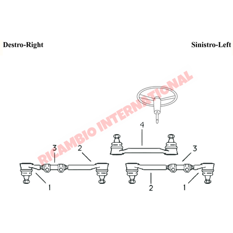 Steering Joint Assembly Kit - Fiat 1100 - Steering
