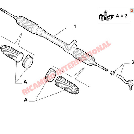 Steering Rack Boot - New Fiat 500 New Panda - Rubber Boots and Gaiters