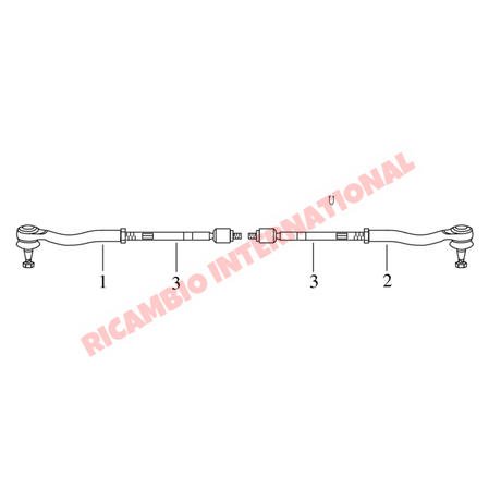 Steering Rack Track Rod - New Fiat 500 - Steering - Shaft & Suspension