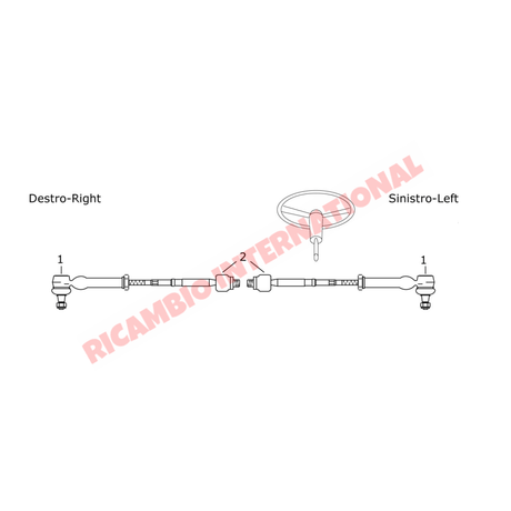 Steering Track Rod - Fiat Barchetta,Punto Mk1 - Steering - Shaft and Suspension