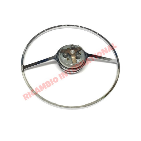 Steering Wheel Chrome Horn Ring & Button - Classic Fiat 500 - Steering